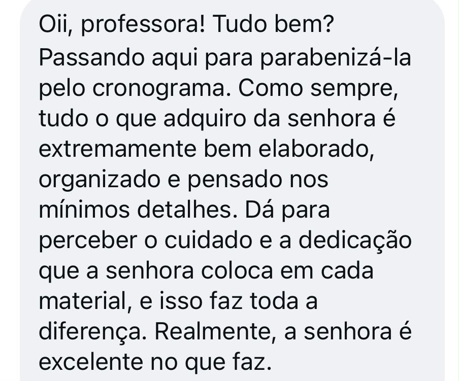 Depoimento de aluna