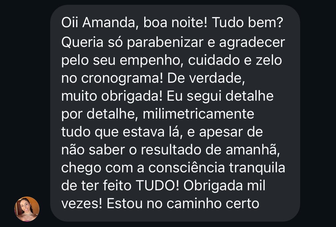 Depoimento de aluna